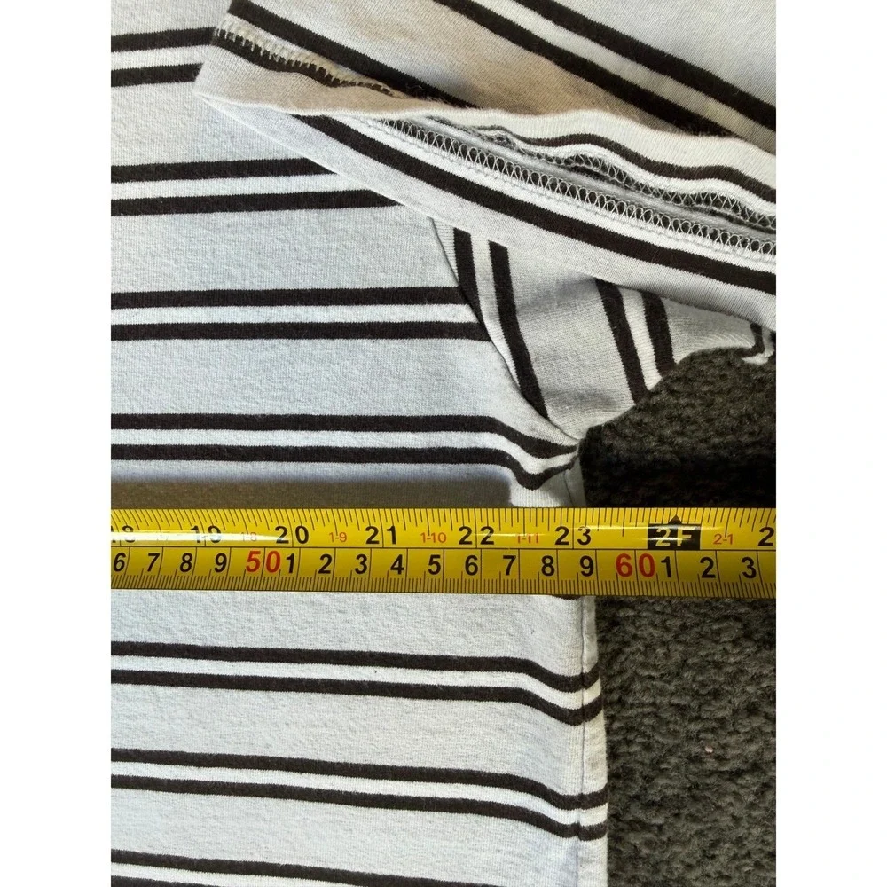 Levis Vintage Fit Striped T-Shirt Mens Large White Black Short Sleeve Cotton Tee